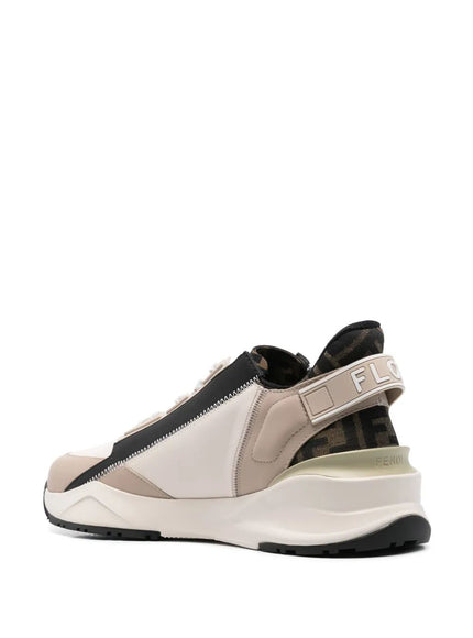 Fendi Fendi Flow Leather Sneakers With Ff Motif
