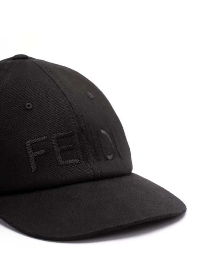 Fendi Stretch Cotton Baseball Hat With Logo Embroidery