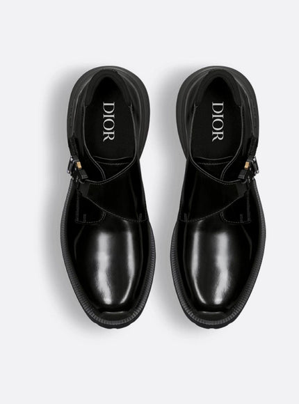 Dior Mocassino Derby In Pelle Con Fibbia In Alluminio Con Dettaglio Logo
