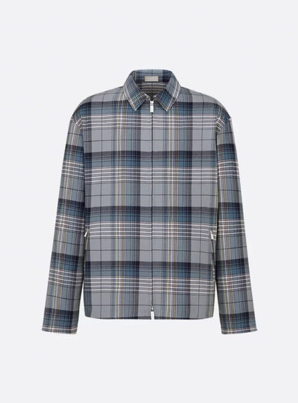 Dior Camcia Madras Con Chiusura Zip Gris