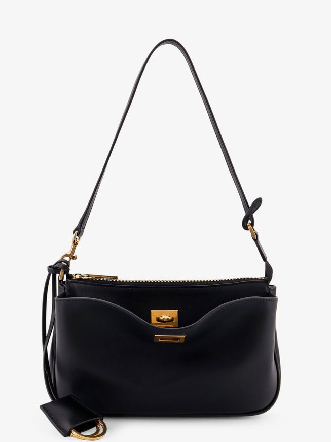 Balenciaga Rodeo Leather Shoulder Bag Uni Black