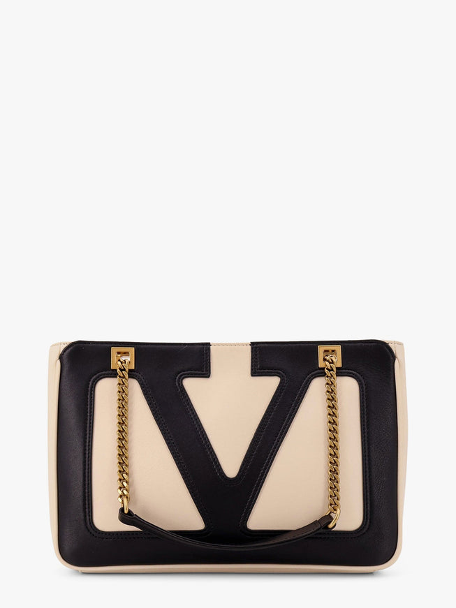 Valentino Garavani Viva Superstar Leather Shoulder Bag Uni Butter White Nero