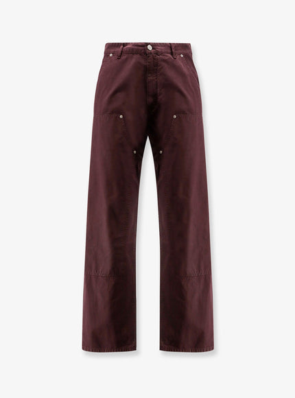 Mm6 Maison Margiela Denim Trousers Bordeaux