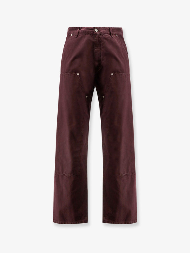 Mm6 Maison Margiela Denim Trousers Bordeaux