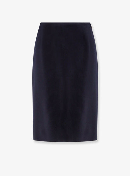 Loro Piana Vivian Cashmere Skirt Blue Navy