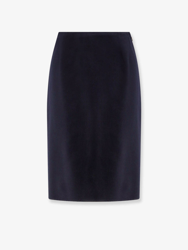 Loro Piana Vivian Cashmere Skirt Blue Navy