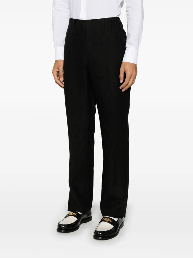Fendi Ff-Pattern Trousers Nero