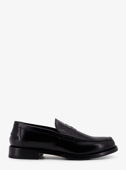 Doucal's Penny Leather Loafers Nero