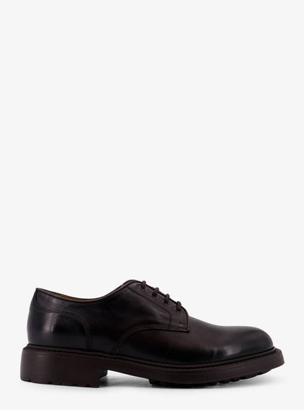 Doucal's Derby Leather Lace-Up Shoe Moro