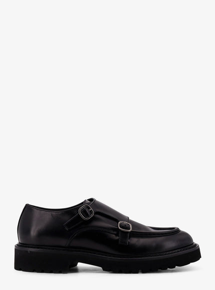Doucal's Double Buckle Leather Shoe Nero