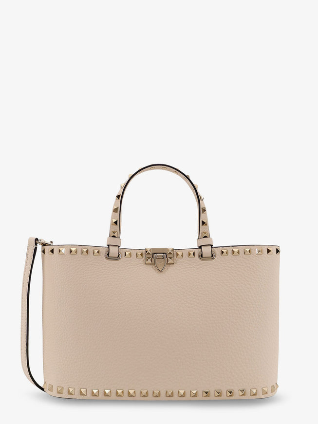 Valentino Garavani Rockstud Small Tote Valentino Garavani Leather Shoulder Bag Uni Light Ivory