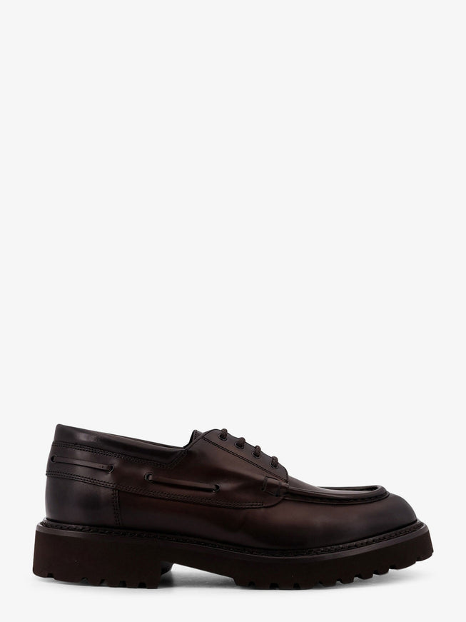 Doucal's Leather Lace-Up Shoe Moro