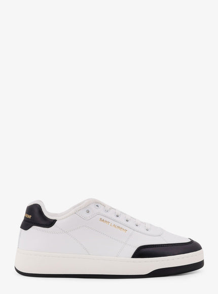 Saint Laurent Sl/61 Sn Leather Sneakers Blanc Optique Nero