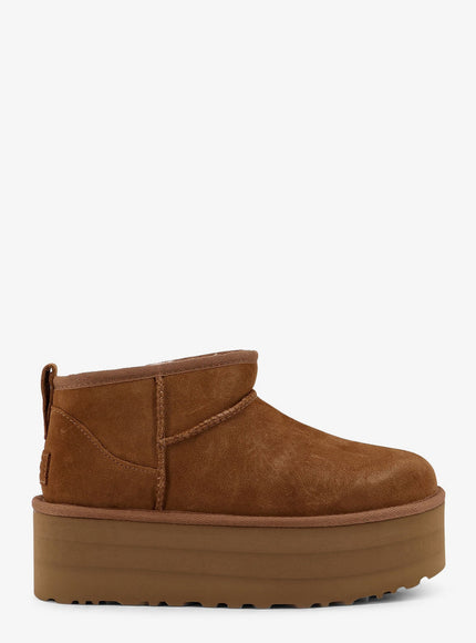 Ugg Classic Ultra Mini Platform Suede Ankle Boots Chestunt