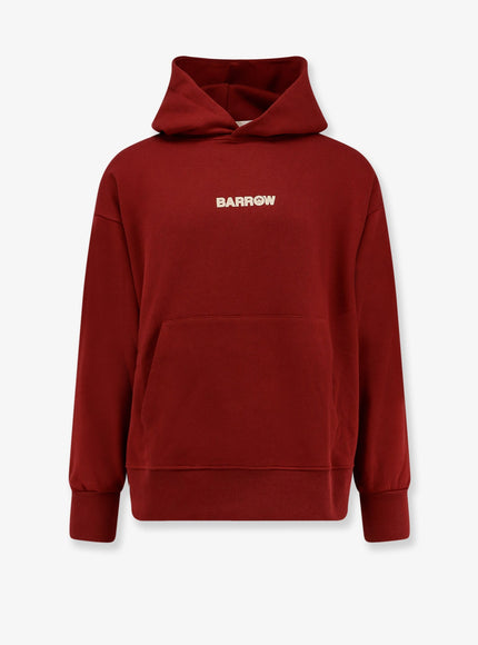 Barrow Hooded Cotton Sweatshirt Bordeaux