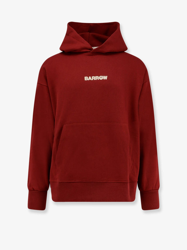 Barrow Hooded Cotton Sweatshirt Bordeaux