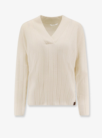Max Mara Arten Cashmere Sweater Bianco