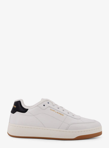 Saint Laurent Leather Sneakers Blanc Optique Nero