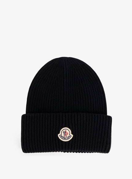 Moncler Wool And Cashmere Beanie Hat Uni Nero