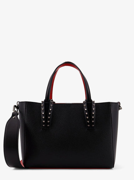 Christian Louboutin Cabata Shoulder Bag In Hammered Leather Uni Black Gun Metal