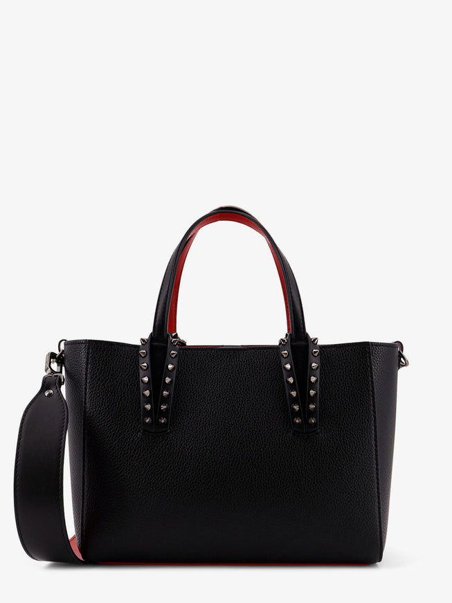 Christian Louboutin Cabata Shoulder Bag In Hammered Leather Uni Black Gun Metal