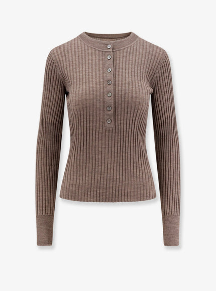 Soeur Buffalo Merino Wool Sweater Marrone