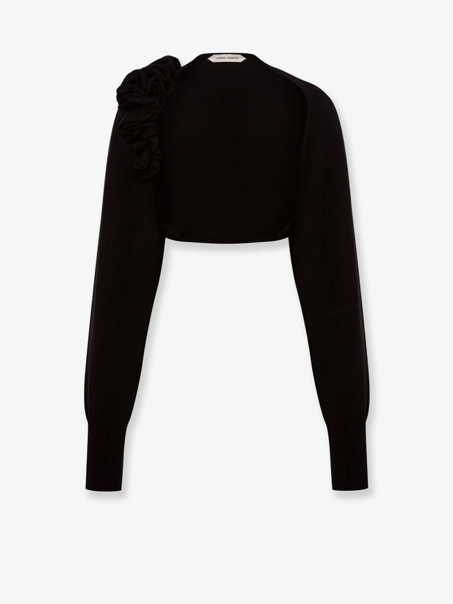 Alberta Ferretti Wool, Silk And Cashmere Shrug Nero