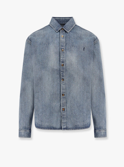 Saint Laurent Cassandre Denim Shirt Day Blue