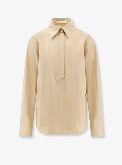 The Row Margan Cotton Popeline Shirt Sand