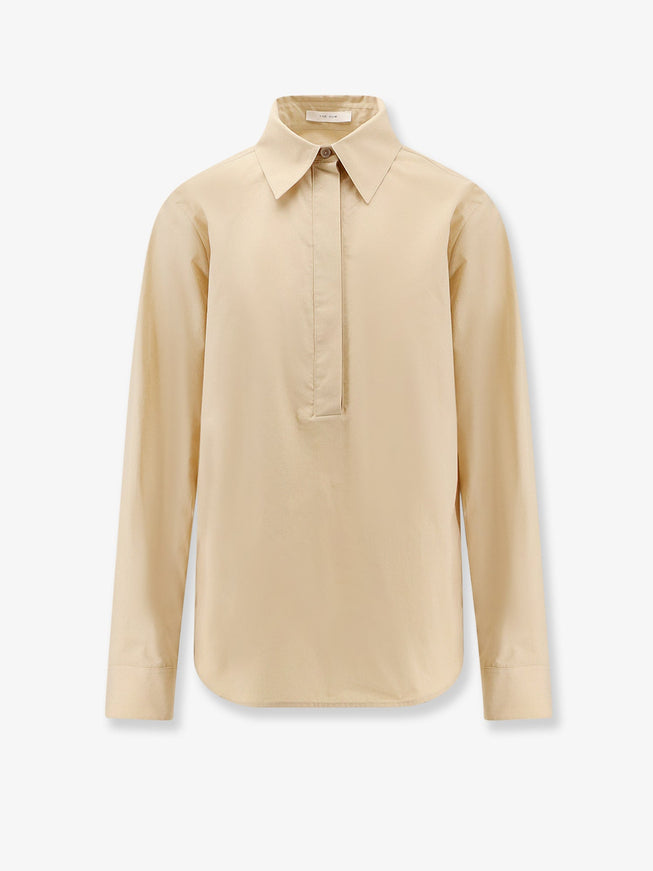 The Row Margan Cotton Popeline Shirt Sand