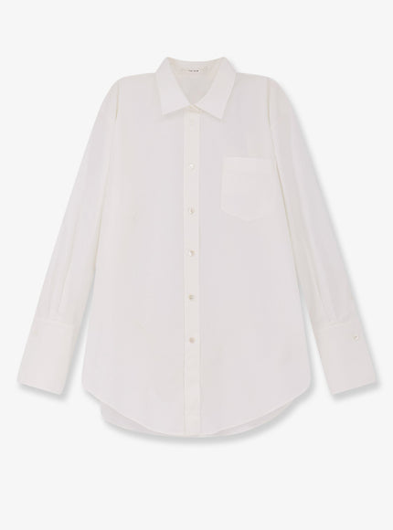 The Row Ment Cotton Popeline Shirt White