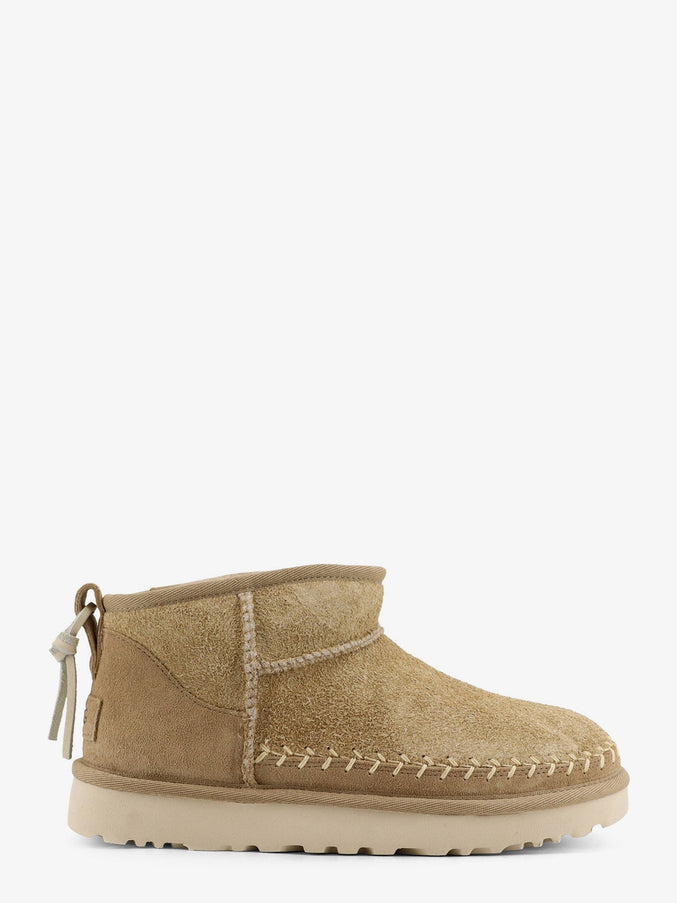 Ugg W Classic Ultra Mini Biarritz Suede Ankle Boots Mustard Seed