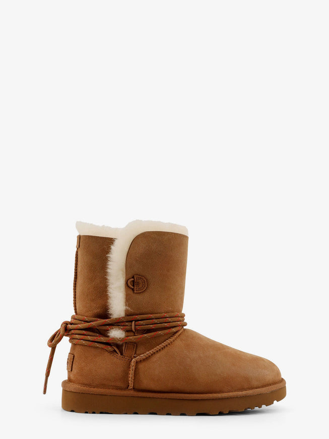 Ugg W Bailey Tie Suede Ankle Boots Chestnut