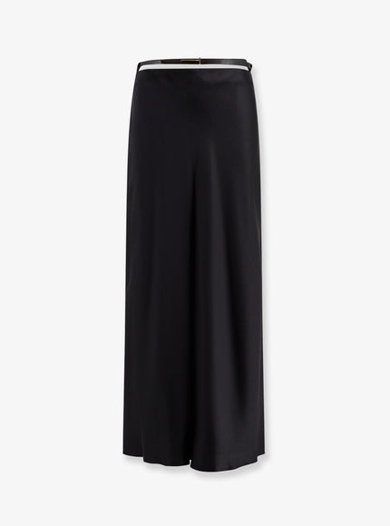 Tom Ford Silk Midi Skirt Black