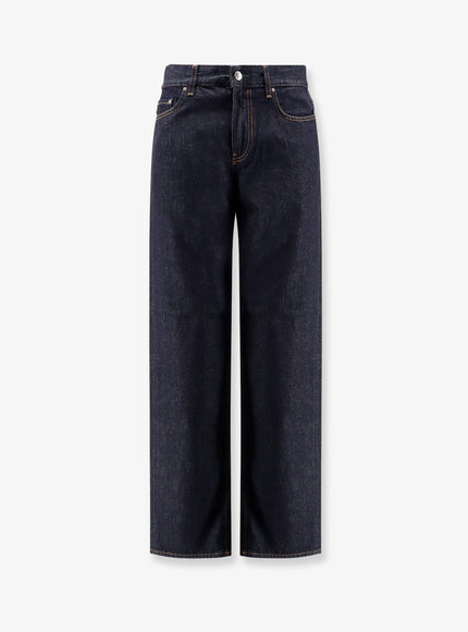 Toteme Low Straight Denim Jeans Rinsed Blue
