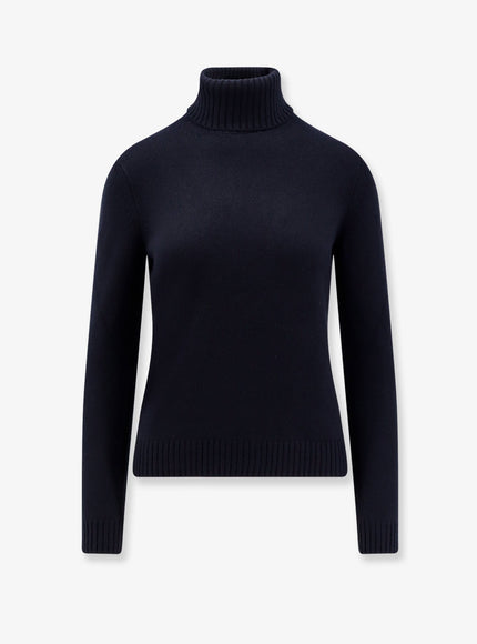 Loro Piana Parksville Cashmere Turtleneck Sweater Blue Navy