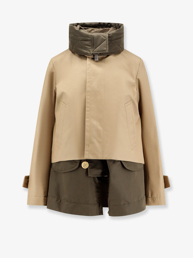 Sacai Cotton And Nylon Jacket Beige D Khaki