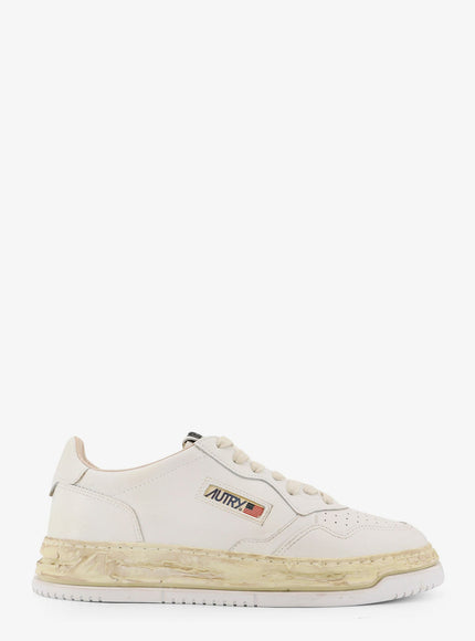 Autry Super Vintage Leather Low-Top Sneakers White