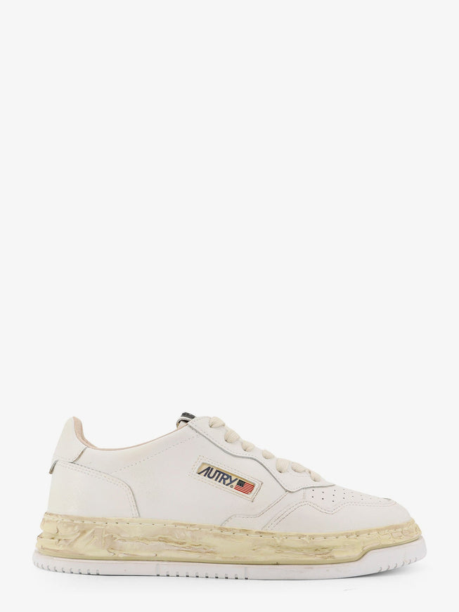 Autry Super Vintage Leather Low-Top Sneakers White