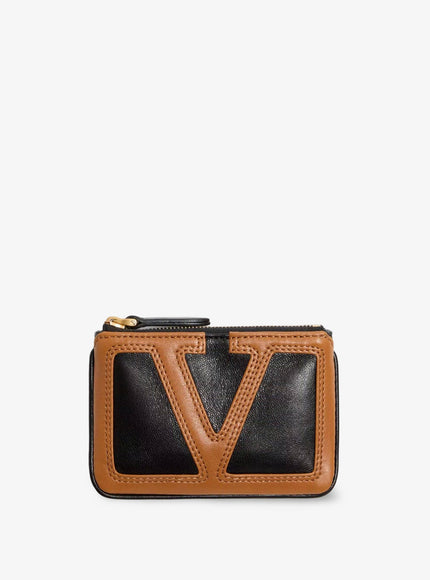Valentino Garavani Valentino Garavani Viva Superstar Leather Key Ring Uni Nero Spice
