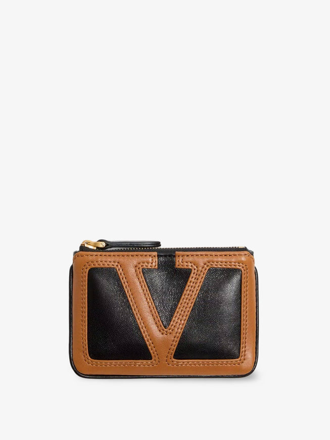 Valentino Garavani Valentino Garavani Viva Superstar Leather Key Ring Uni Nero Spice