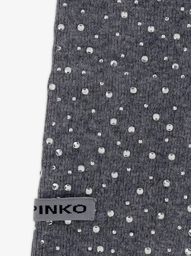 Pinko Svizzera Wool Scarf With Rhinestones