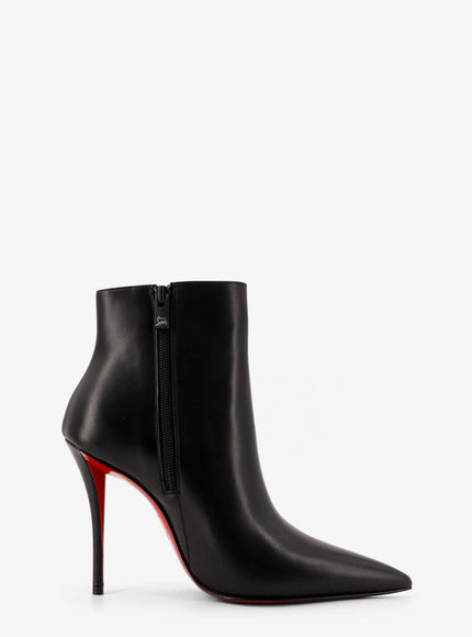 Christian Louboutin Miss Z Booty Leather Ankle Boots Black