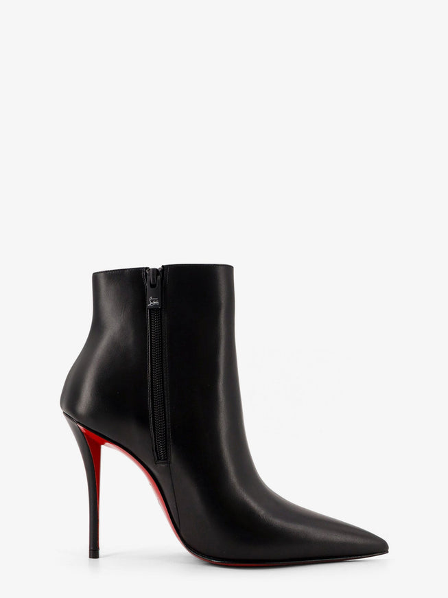 Christian Louboutin Miss Z Booty Leather Ankle Boots Black