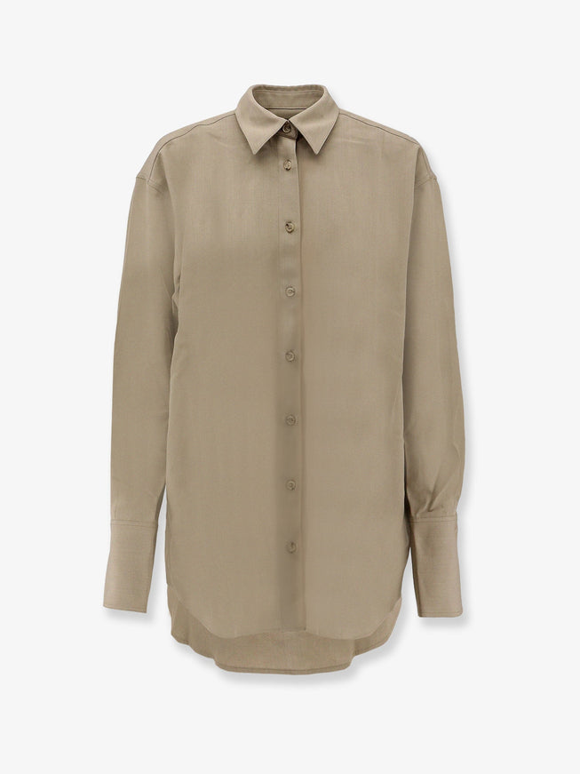 Toteme Viscose And Wool Shirt Taupe
