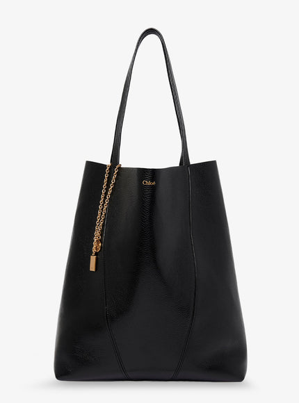 Chloe' Chloé Spin Leather Shoulder Bag Uni Black