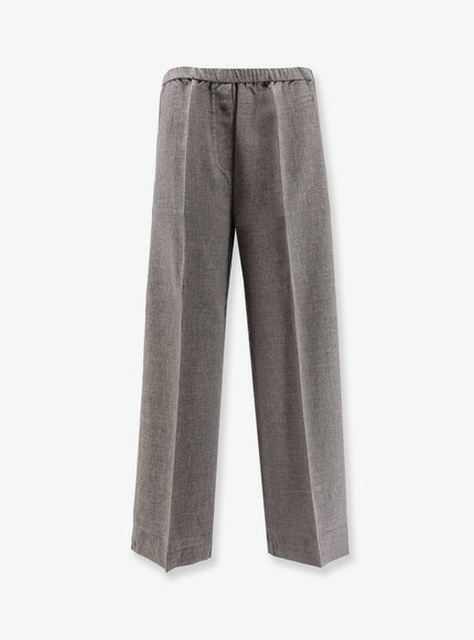 Toteme Viscose Trousers Mid Grey Melange