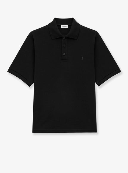 Saint Laurent Classic Wool Polo Shirt Noir