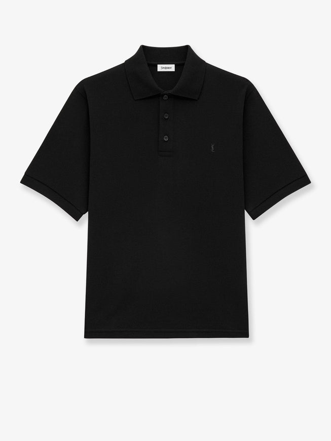 Saint Laurent Classic Wool Polo Shirt Noir