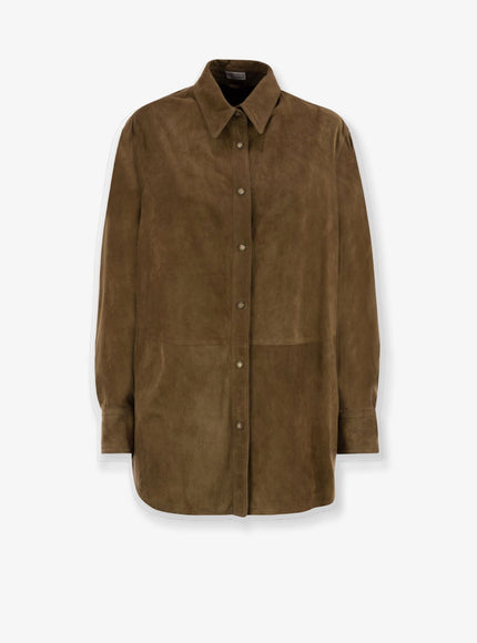 Brunello Cucinelli Suede Shirt/Jacket Sesamo